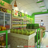 Dự án thiết kế shop hoa quả sạch - chị Hiền